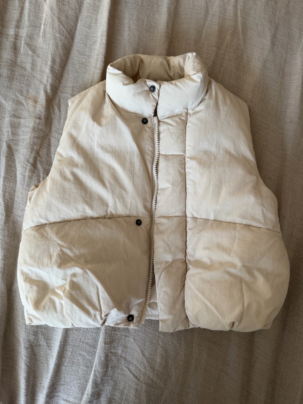 Zara Kids Cream Puffer Vest